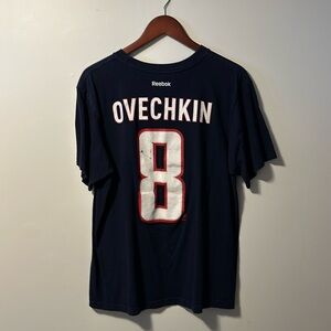 Reebok Navy Blue Ovechkin Short Sleeve Tee